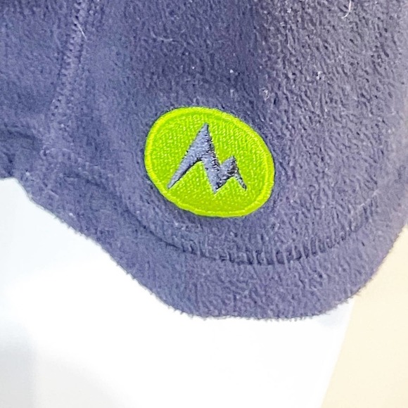 Marmot Fleece Long Sleeve Full Zip Jacket Blue with Green Accents Size Medium - Picture 8 of 13
